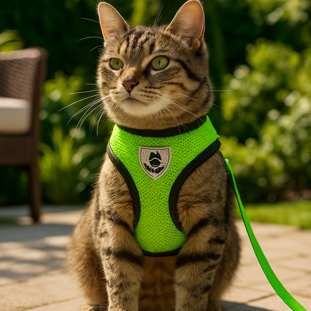 harnais-chat-vert