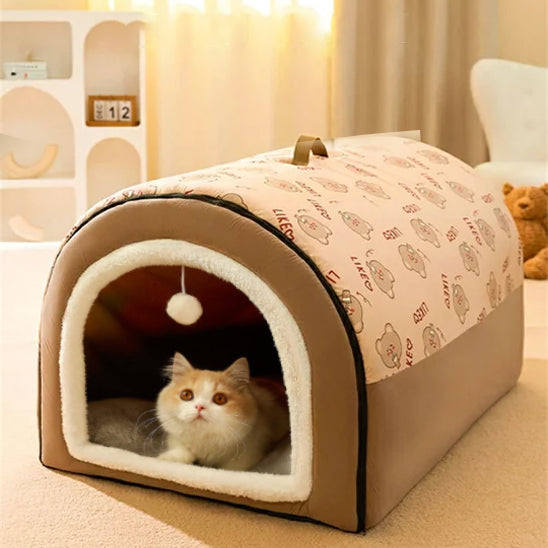 niche-pour-chat-marron