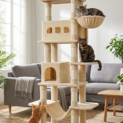 Arbre à Chat beige