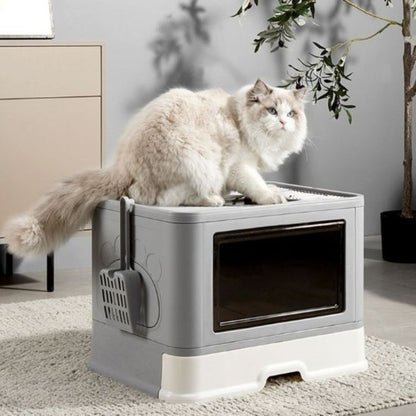 bac-a-litiere-chat-gris