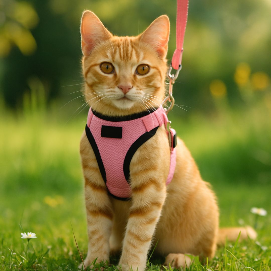harnais-chat-rose