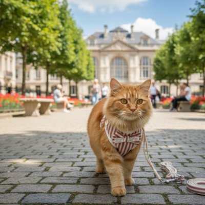Harnais pour chat marche