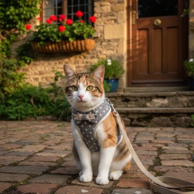 Harnais pour chat noeud papillon