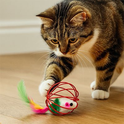 jouet-pour-chat-balle-rouge