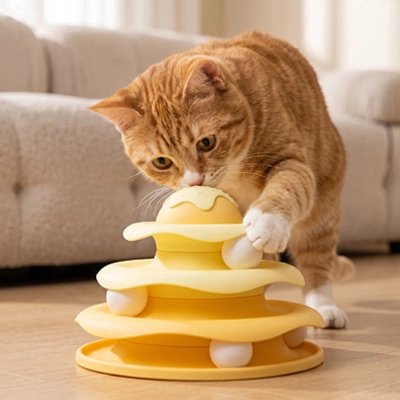 Jouet pour Chat jaune