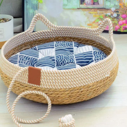panier-chat-bleu-motif