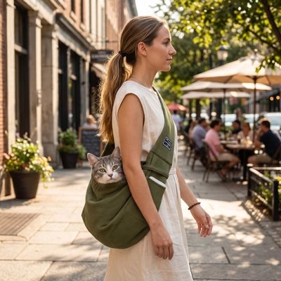 Sac de transport Chat placé vers l'arrière